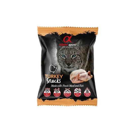 Alpha Spirit Snack felino al tacchino 24X50Grs