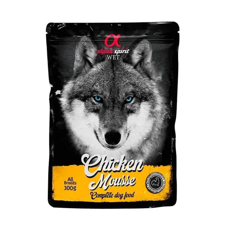 Alpha Spirit Canine Pouch Chicken, 12 x 300 g