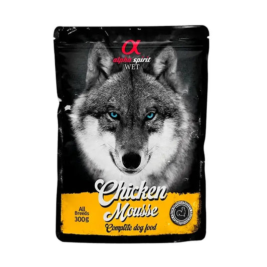 Alpha Spirit Canine Pouch Chicken, 12 x 300 g