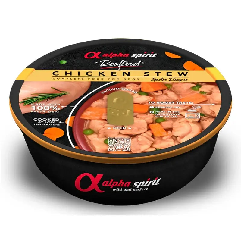 Alpha Spirit Canine Realfood Chicken Stew, 9 x 280 g