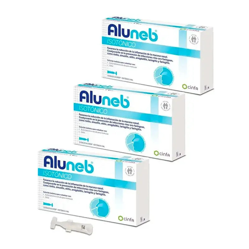 Aluneb Isotonic, confezione 3 x 15 fiale da 4 ml