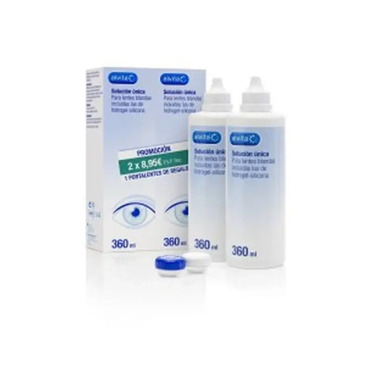 Soluzione singola di acido ialuronico Alvita, 2 unità x 360 ml