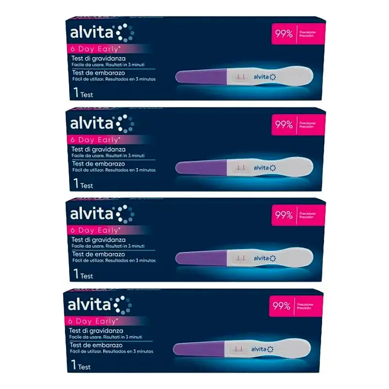 Alvita Test di gravidanza ultrasensibile Confezione da 4 unità