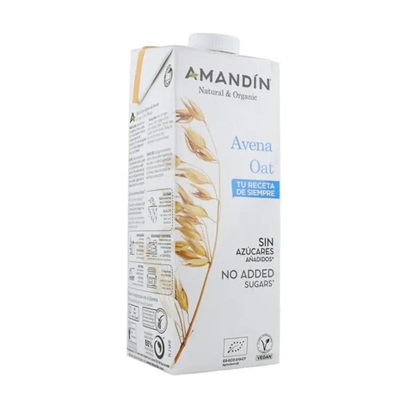 Amandin Bevanda Vegetale ai Fiocchi d'Avena 0% Zuccheri 1Lt 6Pz. Bio