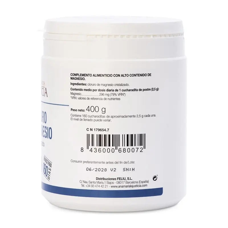 Ana Maria Lajusticia Cloruro di magnesio cristallizzato, 400 g