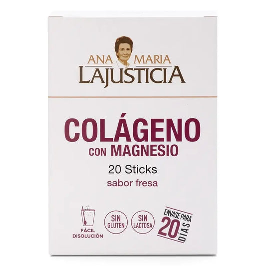 Ana Maria Lajusticia Collagene con magnesio al gusto di fragola, 20 bastoncini