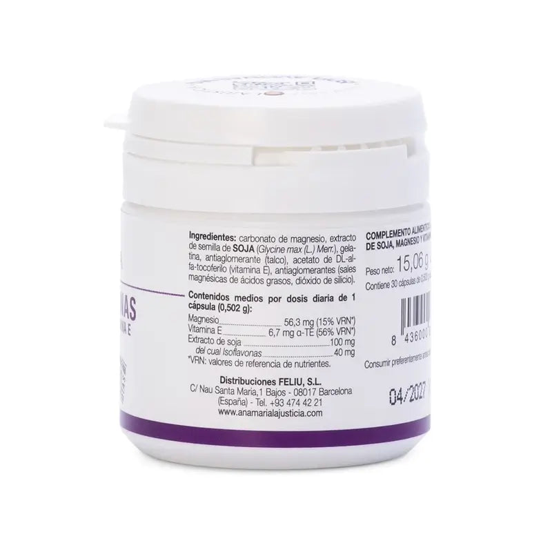 Ana Maria Lajusticia Isoflavoni con magnesio e vitamina E, 30 capsule