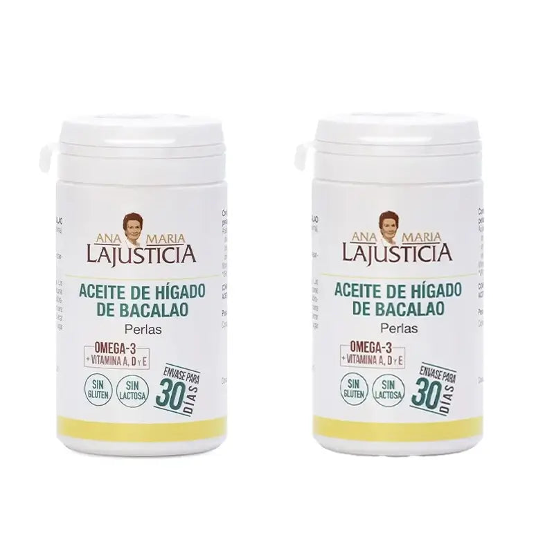 Olio di fegato di merluzzo Ana Maria Lajusticia, 2x90 perle