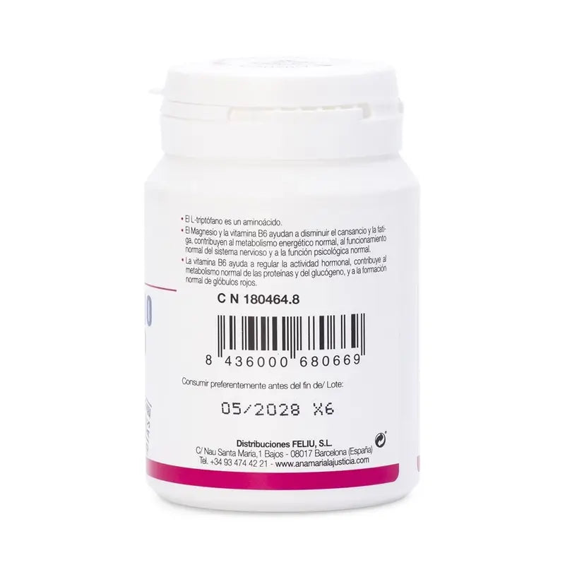 Ana Maria Lajusticia Triptofano con magnesio e vitamina B6, 60 compresse