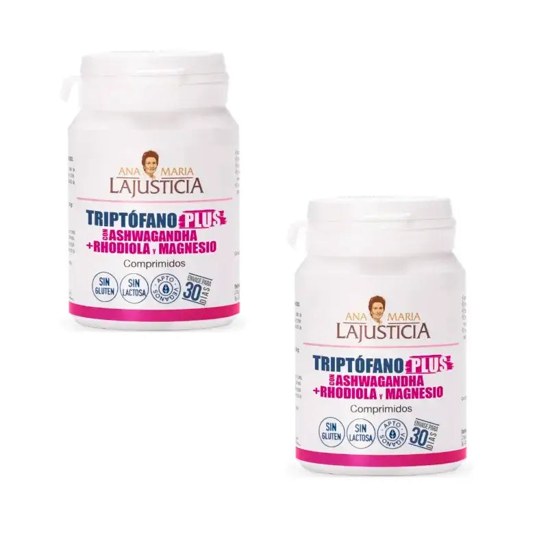 Ana Maria Lajusticia Triptofano Plus con Ashwagandha + Rodiola e Magnesio, 2x60 compresse