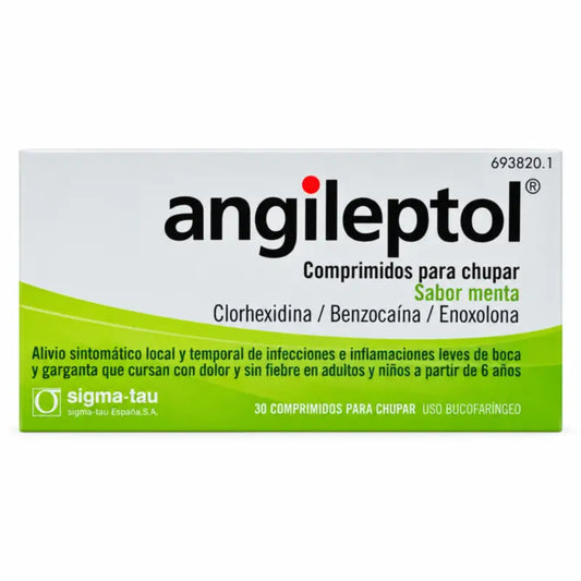 Angileptol al gusto di menta, 30 compresse da succhiare