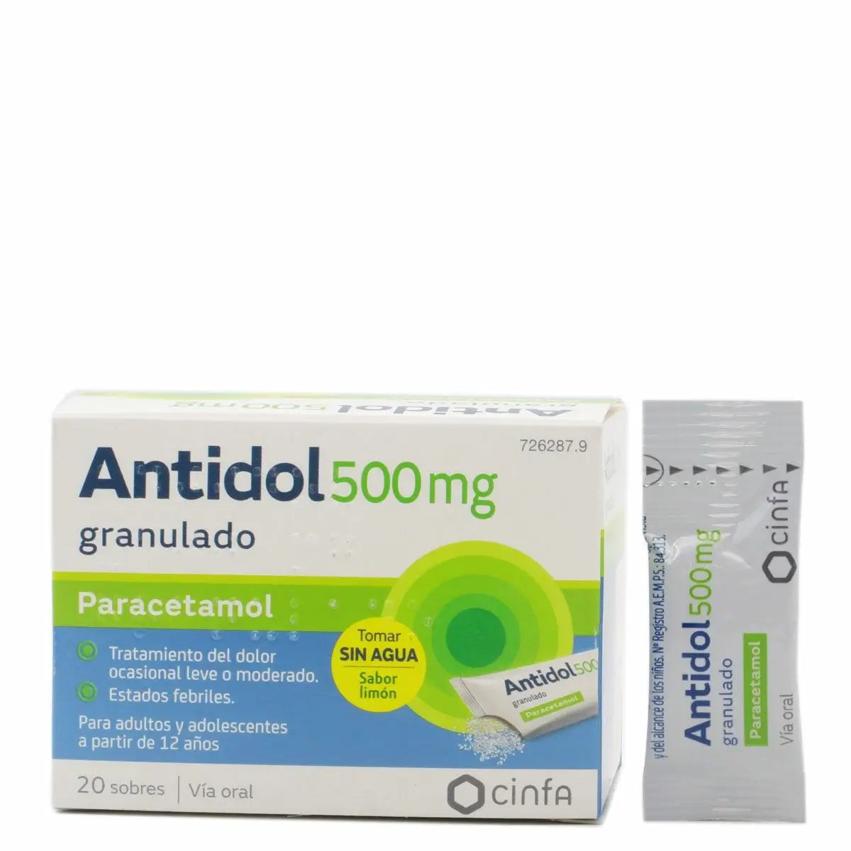Antidol 500 Mg , 20 sachets oral granules