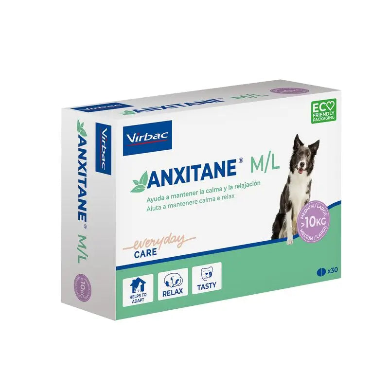 Virbac Anxitane M/L, 30 compresse rilassanti per cani +10Kg