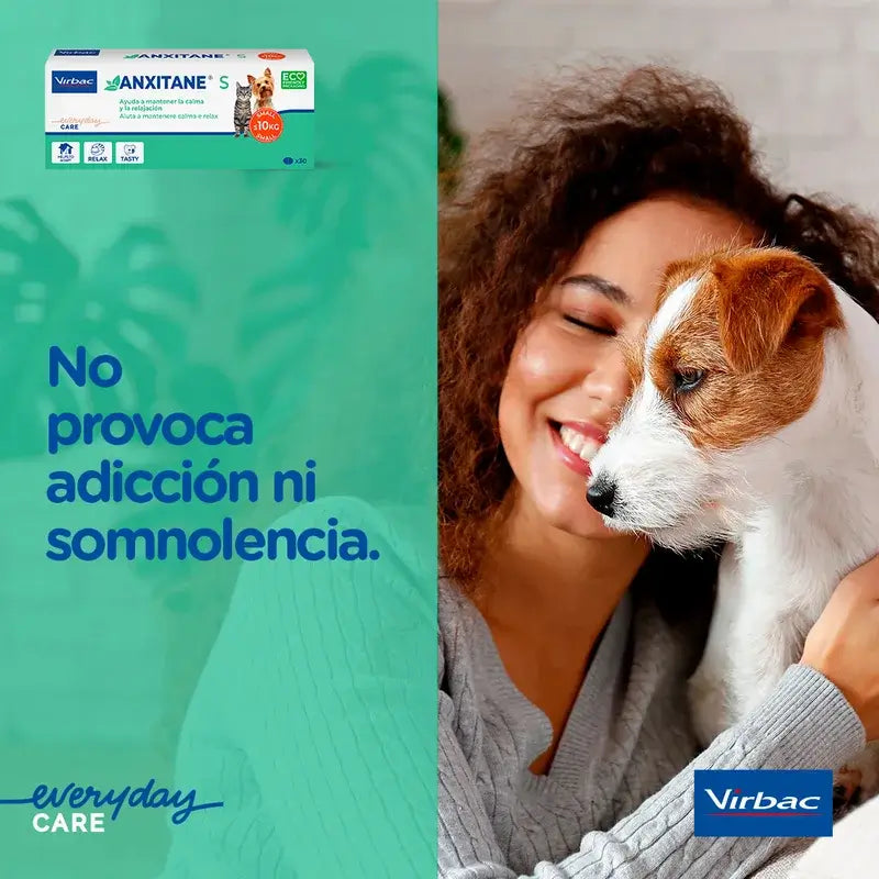 Virbac Anxitane S, 30 compresse rilassanti per cani e gatti 0-10 kg