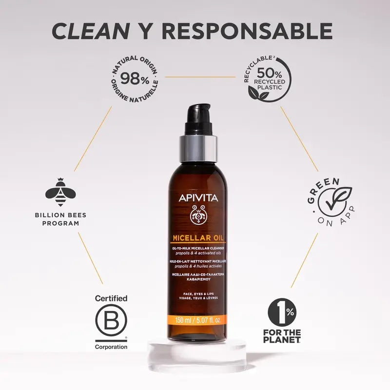 Apivita Olio detergente micellare, 150 ml