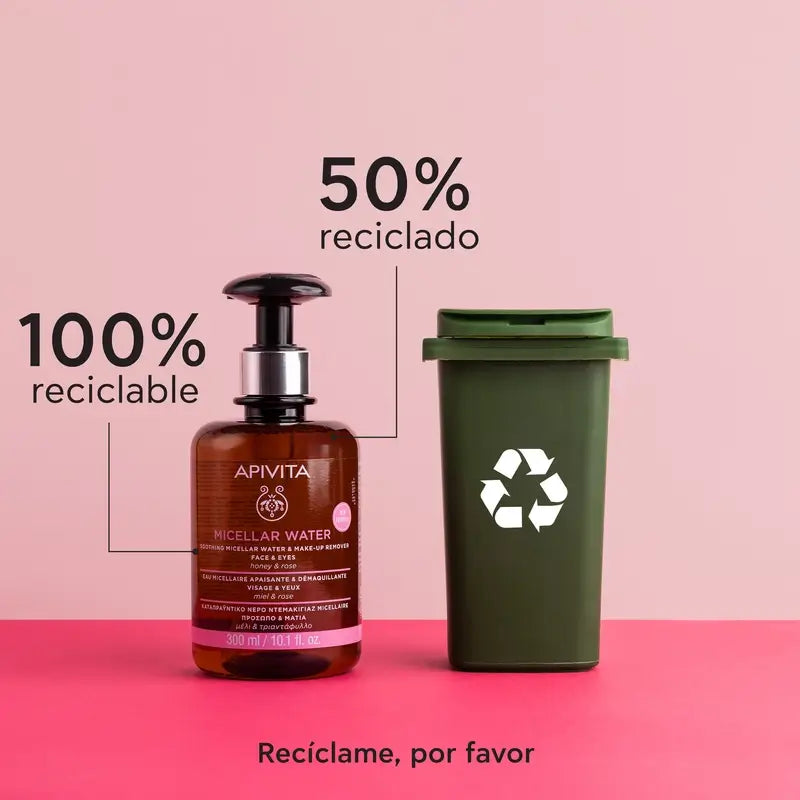 Apivita Acqua micellare lenitiva e struccante, 300 ml