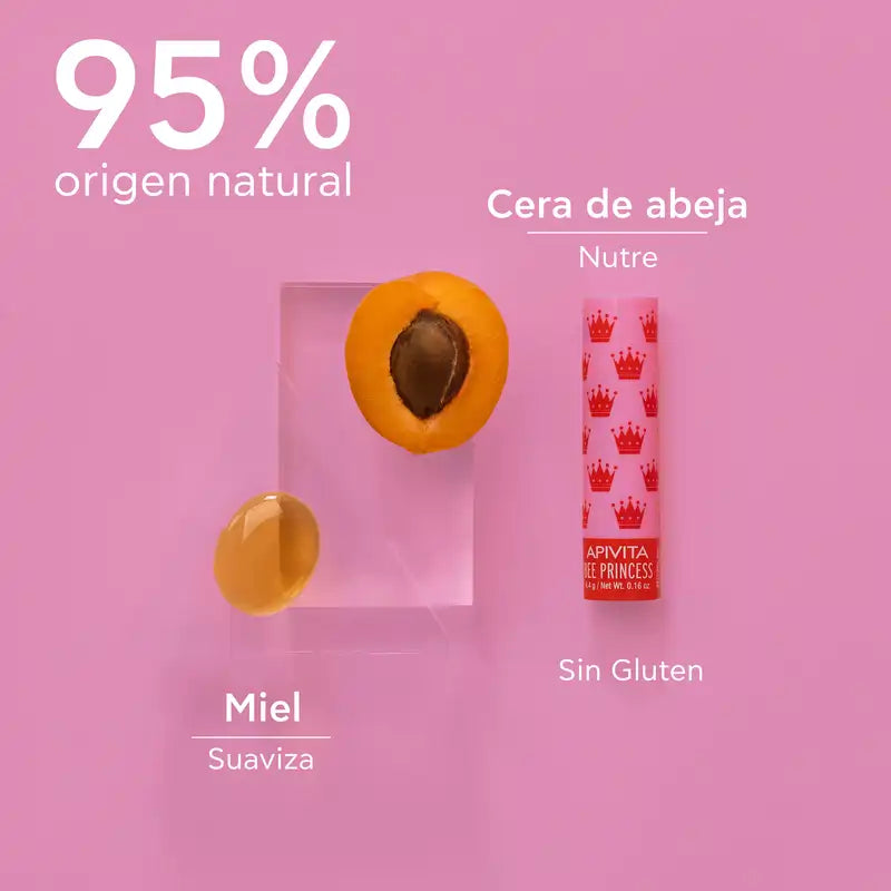 APIVITA Bee Princess Balsamo labbra all'albicocca 4,4 g