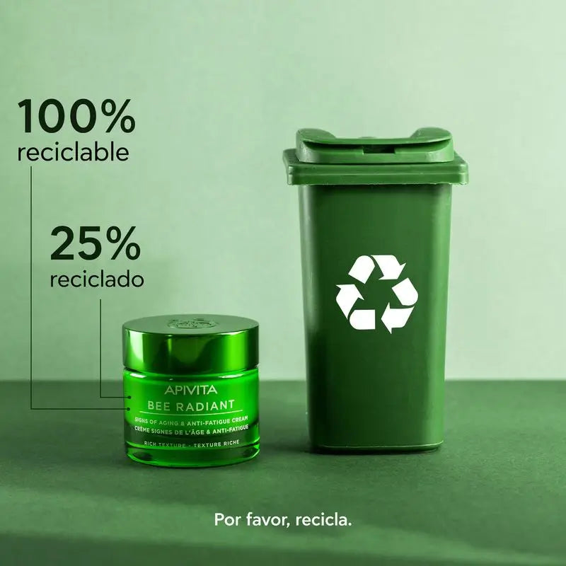 APIVITA Bee Radiant Crema antietà e anti-fatica con Peonia Bianca e Propoli Brevettata