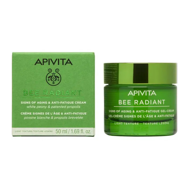 APIVITA Bee Radiant Gel-Crema antietà e anti-fatica con Peonia Bianca e Propoli Brevettata