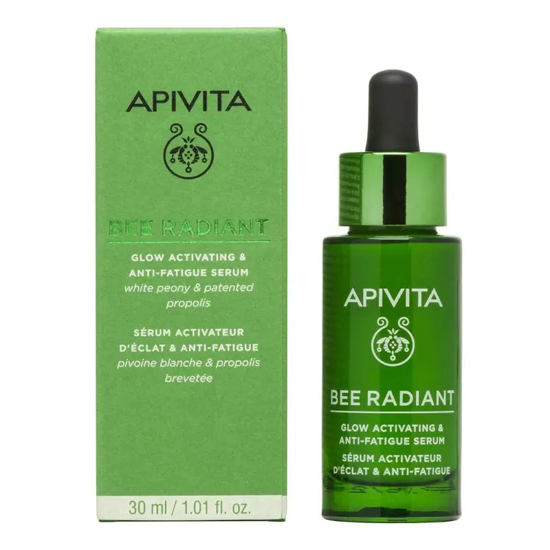 APIVITA Bee Radiant Brightening & Anti-Fatigue Serum con peonia bianca e propoli brevettata