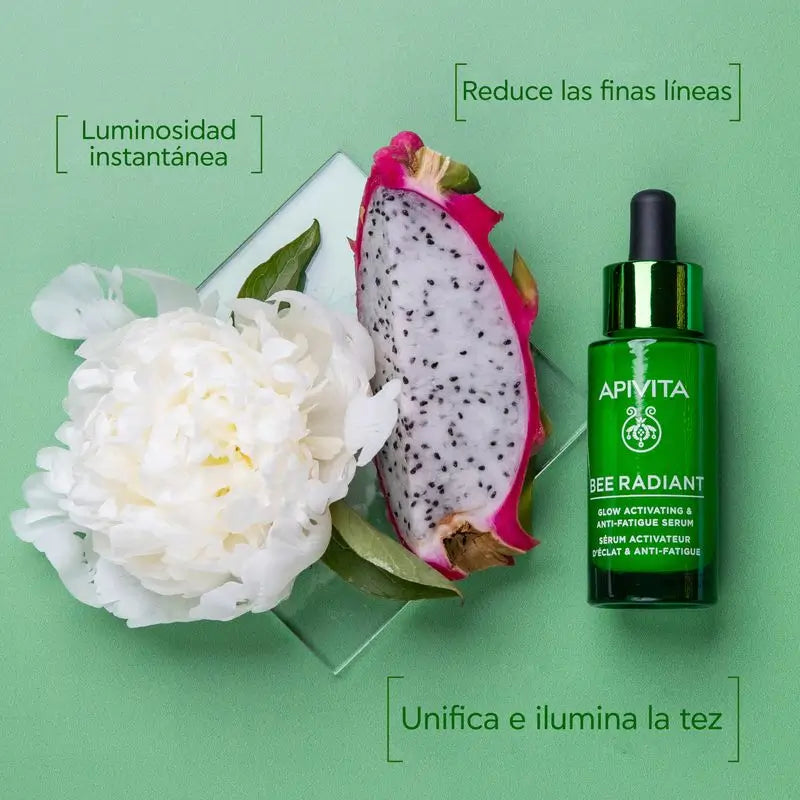 APIVITA Bee Radiant Brightening & Anti-Fatigue Serum con peonia bianca e propoli brevettata