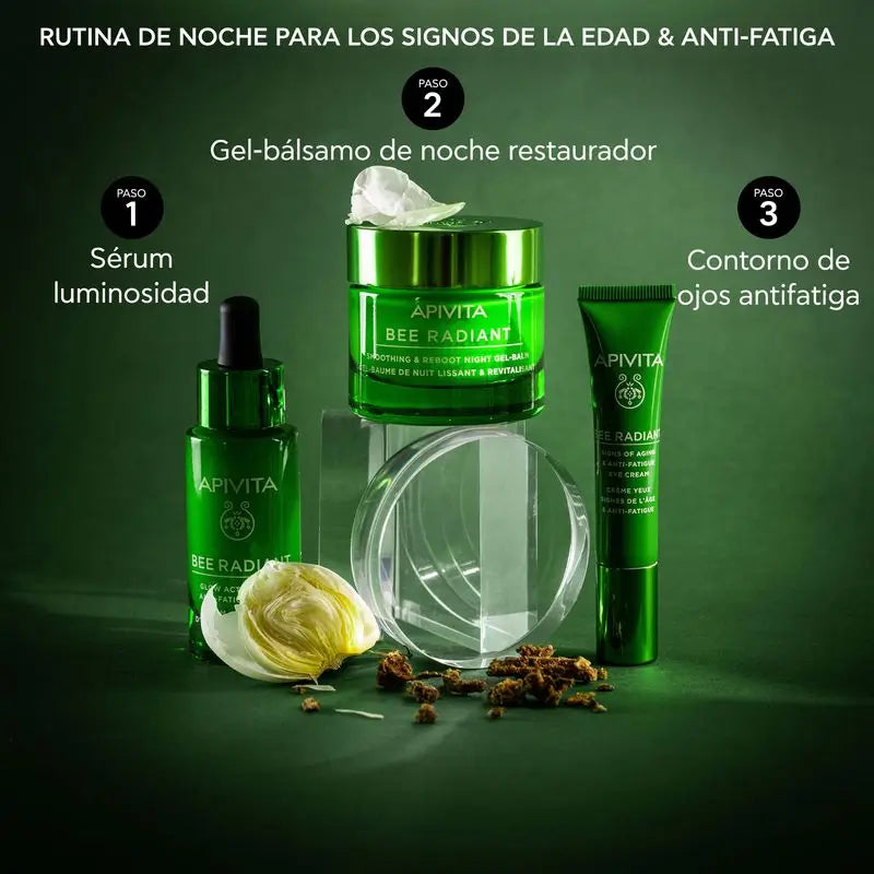APIVITA Bee Radiant Brightening & Anti-Fatigue Serum con peonia bianca e propoli brevettata