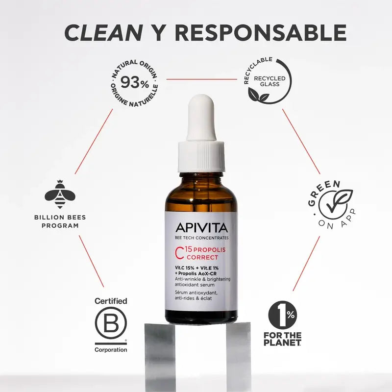Apivita C15 Siero Correttivo alla Propoli, 30 ml
