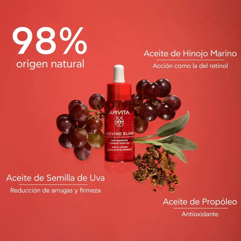 Apivita Beevine Elixir Olio viso rivitalizzante - rassodante - antirughe , 30 ml