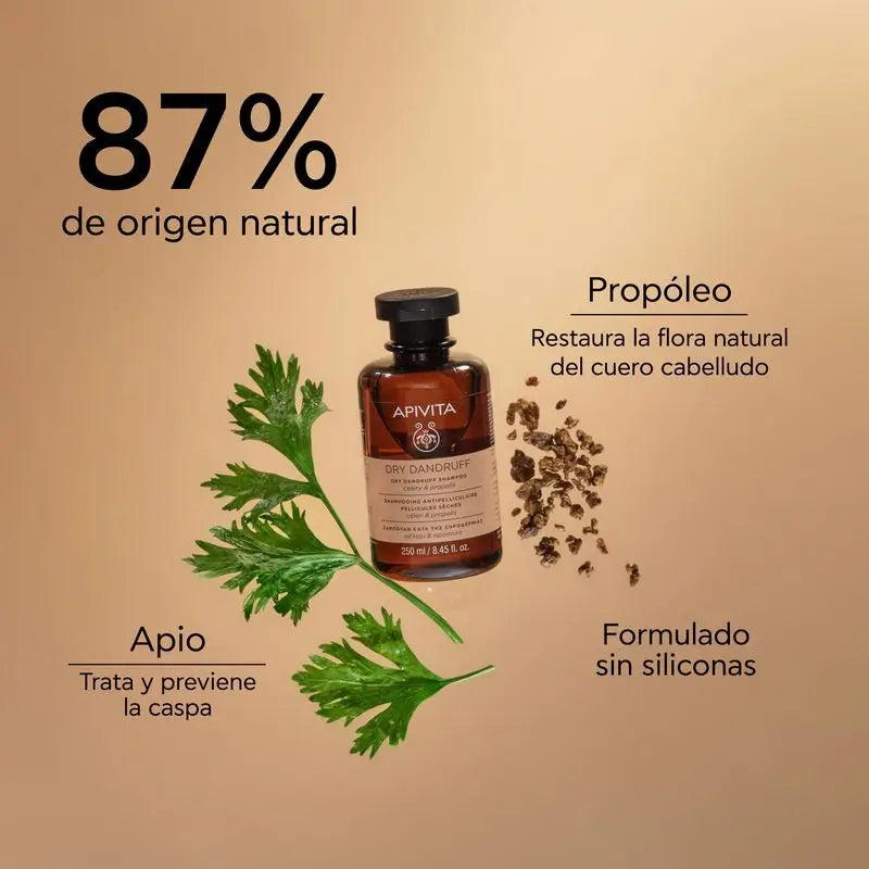 APIVITA Shampoo antiforfora secca con sedano e propoli 250 ml
