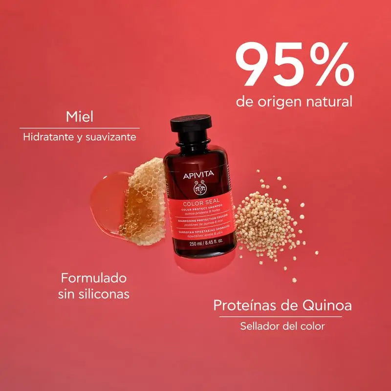 Apivita Shampoo Sigillante con Quinoa e Miele , 250 ml