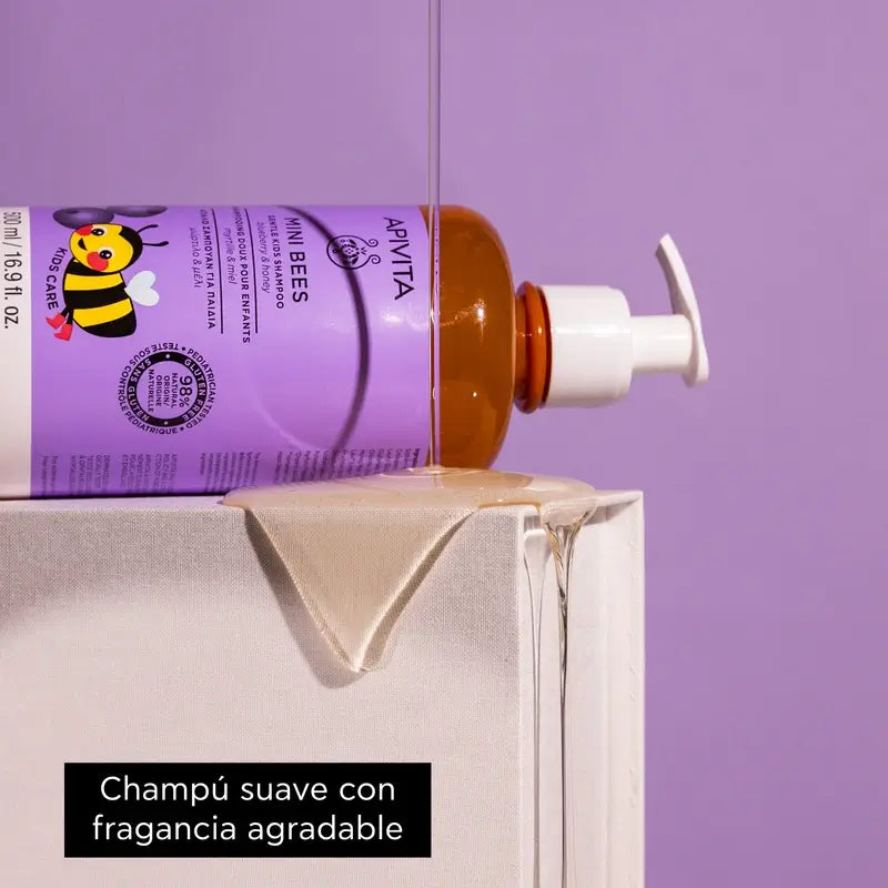 Apivita Shampoo delicato per bambini con mirtillo rosso e miele, 500 ml