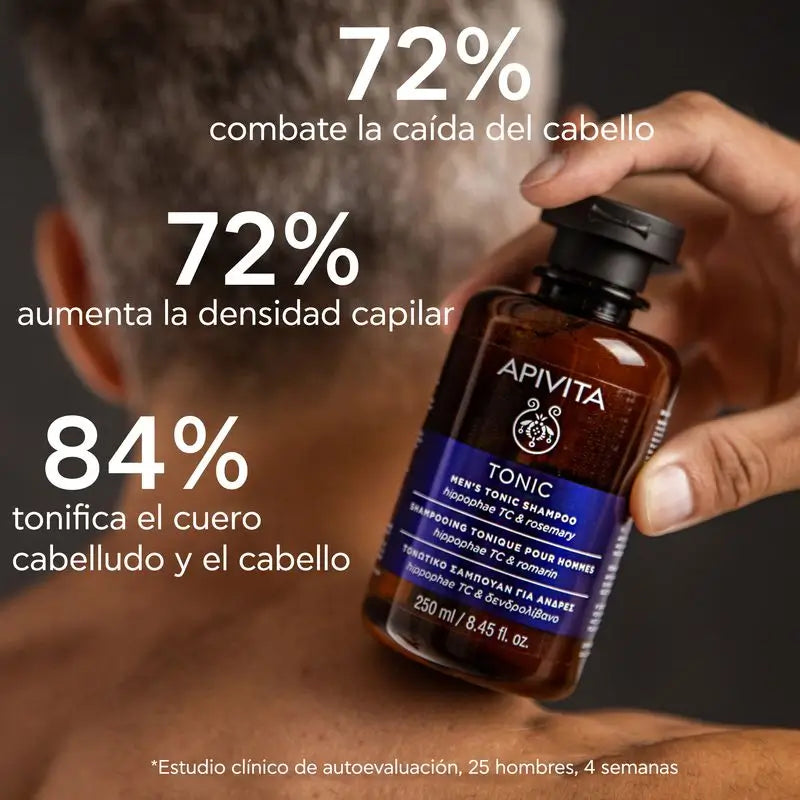 APIVITA Uomo Shampoo tonificante anticaduta con olivello spinoso e rosmarino 250 ml