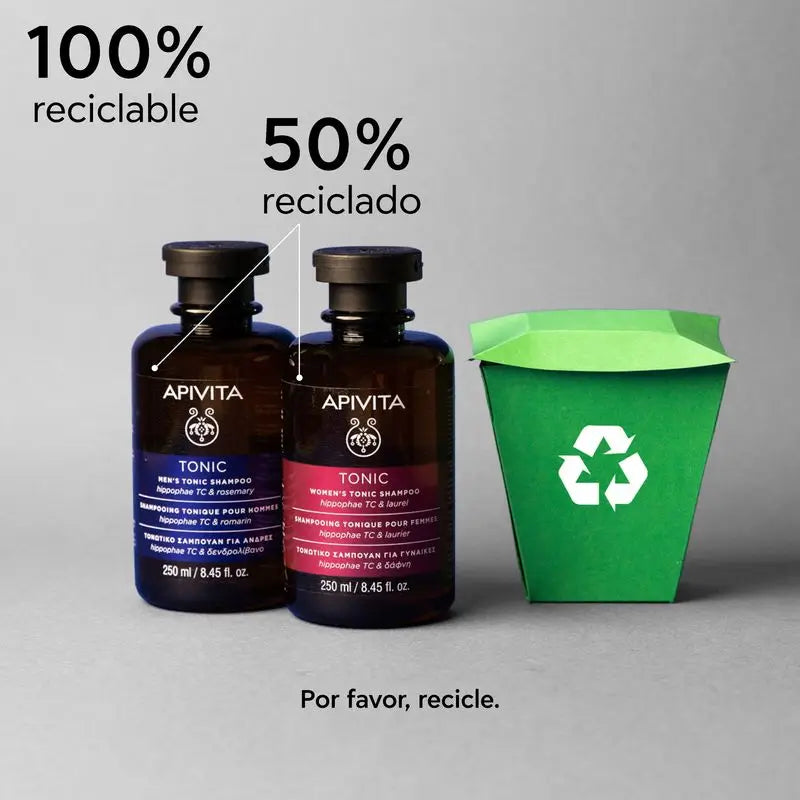 APIVITA Shampoo tonificante donna per la caduta dei capelli con olivello spinoso e alloro 250 ml