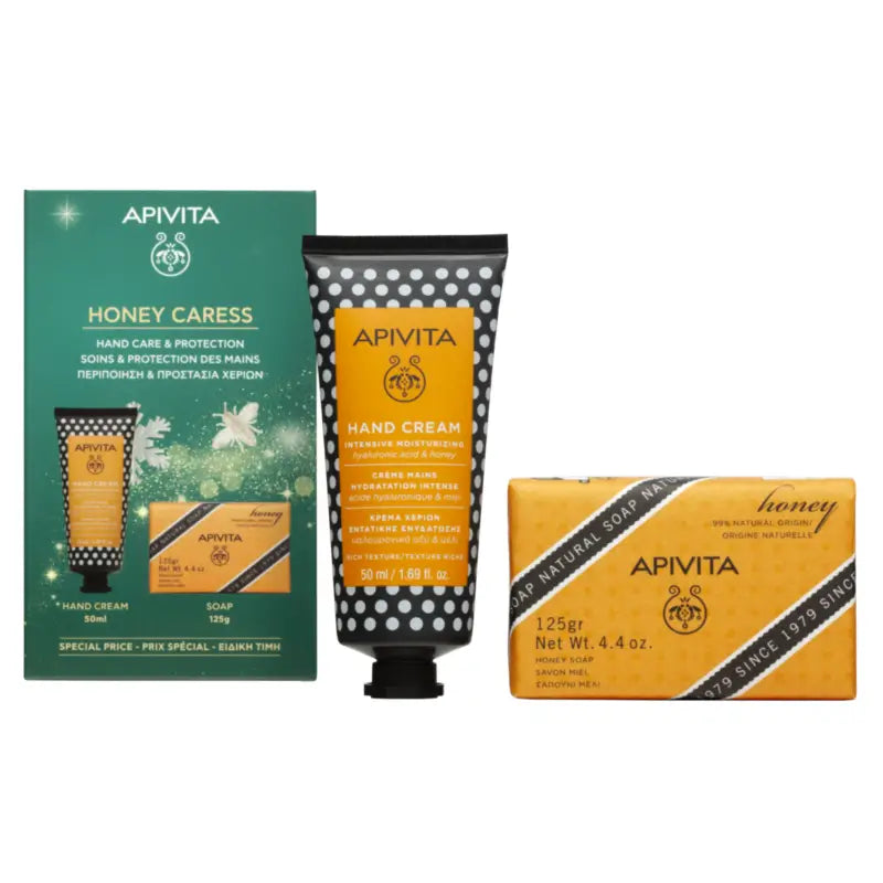 Apivita Cofanetto Crema mani intensiva + Sapone al miele, 50 + 125 ml