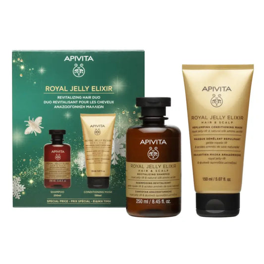 Apivita Cofanetto Royal Jelly Elixir Shampoo + Balsamo-Maschera, 250 + 150 ml
