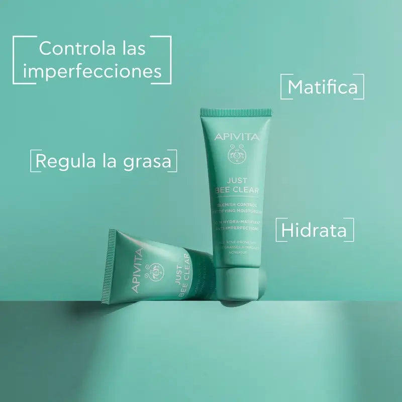 Apivita Crema opacizzante anti-imperfezioni Just Bee Clear, 40 ml