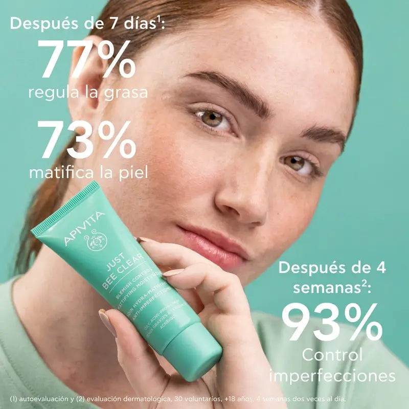 Apivita Crema opacizzante anti-imperfezioni Just Bee Clear, 40 ml