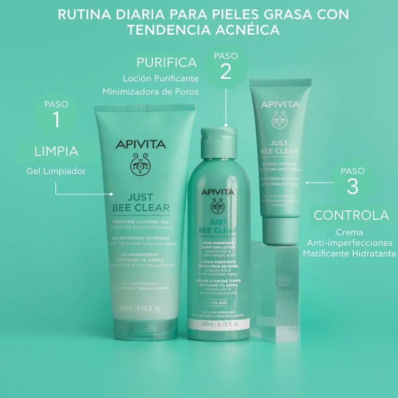 Apivita Crema opacizzante anti-imperfezioni Just Bee Clear, 40 ml
