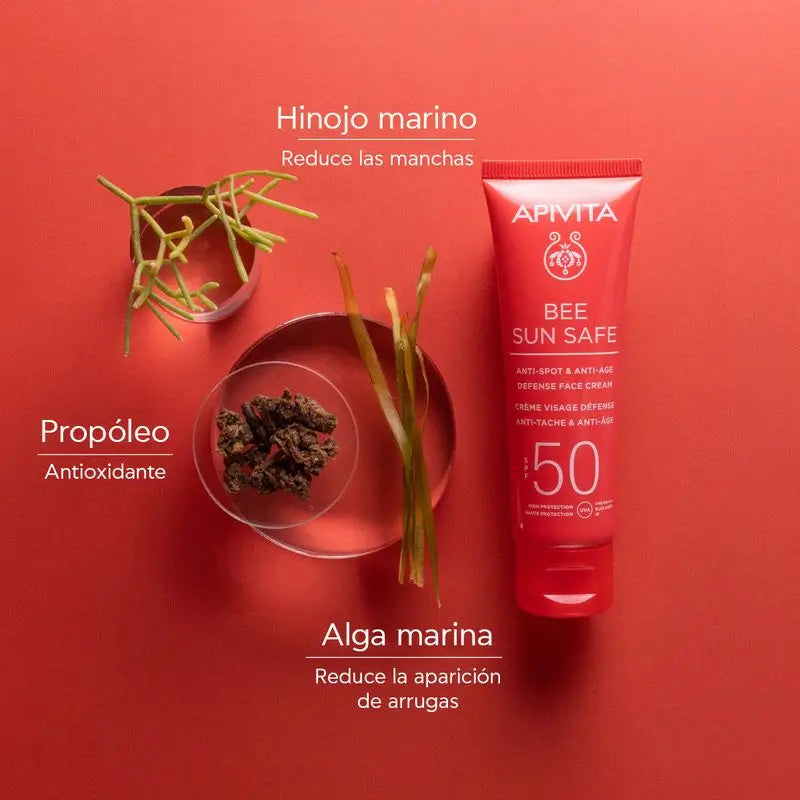 Apivita Crema antietà e antibrufoli Spf50