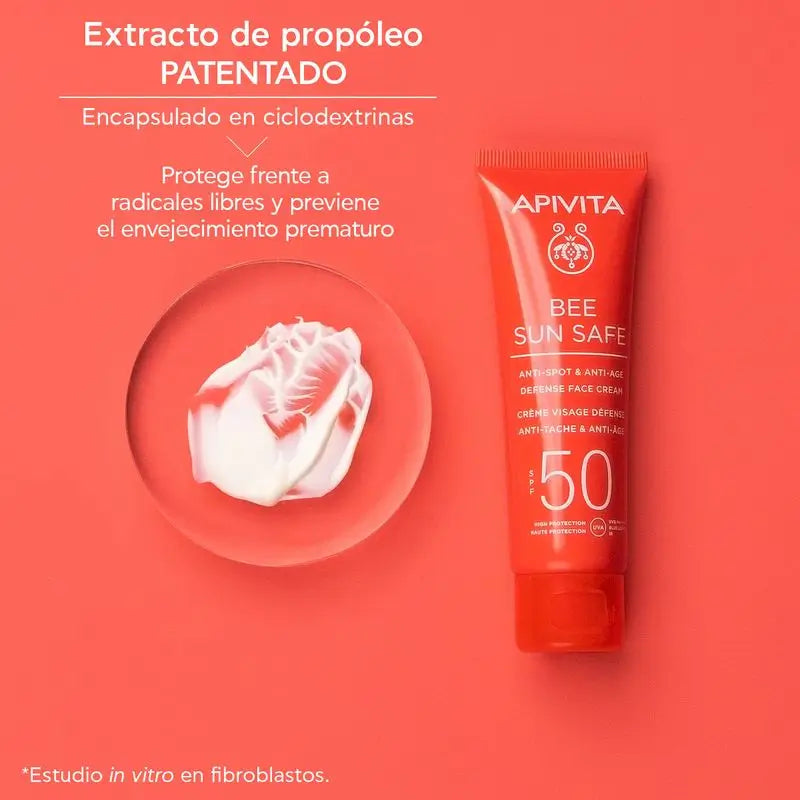 Apivita Crema antietà e antibrufoli Spf50