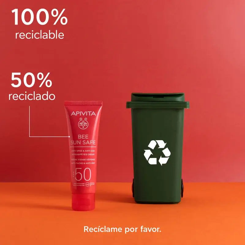Apivita Crema antietà e antibrufoli Spf50