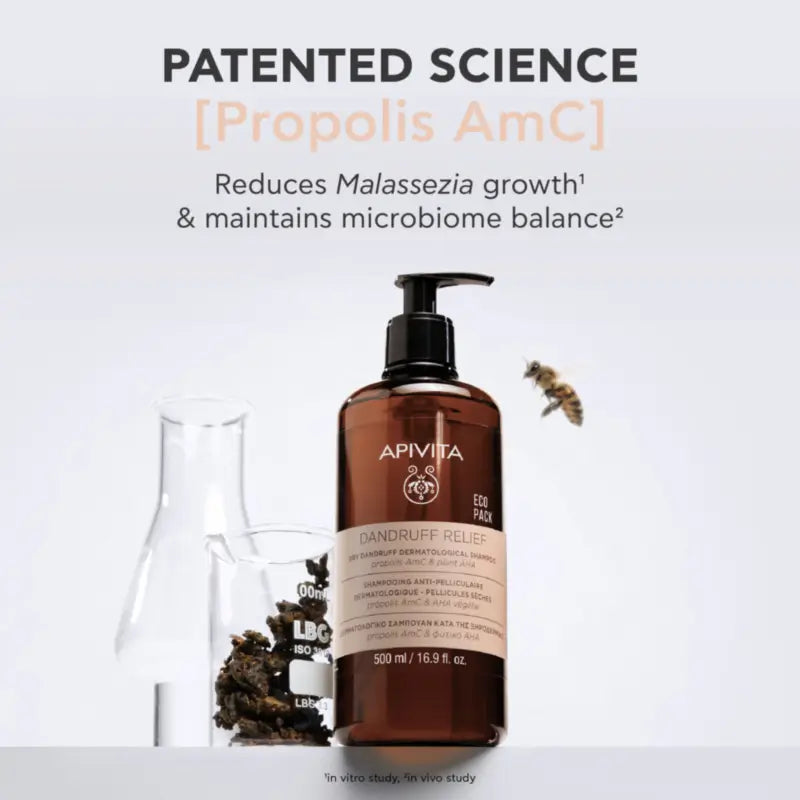 Apivita Ecopack – Shampoo dermatologico per forfora secca, 500 ml