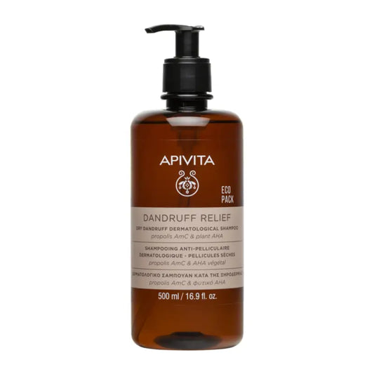 Apivita Ecopack – Shampoo dermatologico per forfora secca, 500 ml