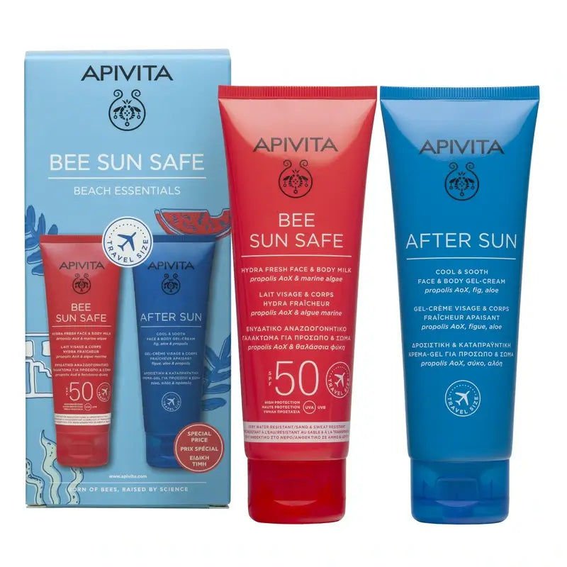 Apivita Beach Essentials Hydra Fresh Milk Spf50 + Gel-Crema Doposole