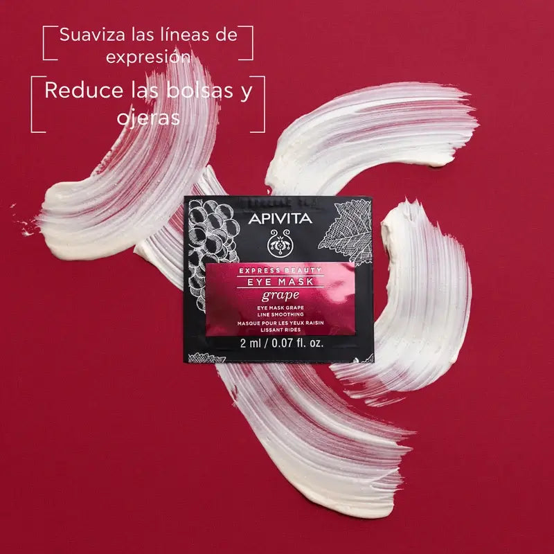 Apivita Express Beauty Maschera contorno occhi all'uva , 2x8 ml