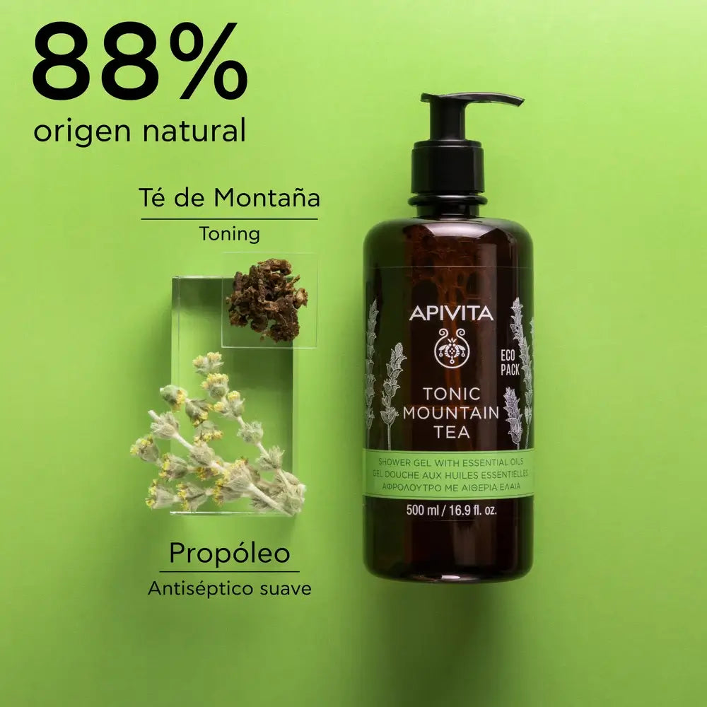 APIVITA Gel da bagno tonico al tè di montagna 500 ml