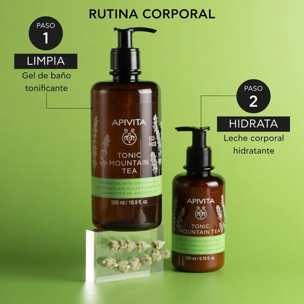 APIVITA Gel da bagno tonico al tè di montagna 500 ml