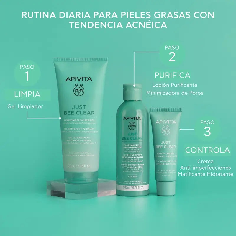 Apivita Just Bee Clear Gel detergente purificante, 200 ml