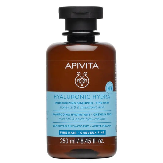 Apivita Hyaluronic Hydra Shampoo idratante capelli fini, 250 Ml