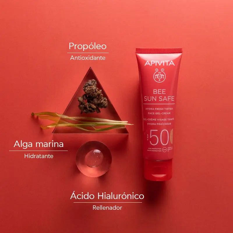 APIVITA Hydra Fresh Gel-Crema SPF 50 con Colore 50 ml